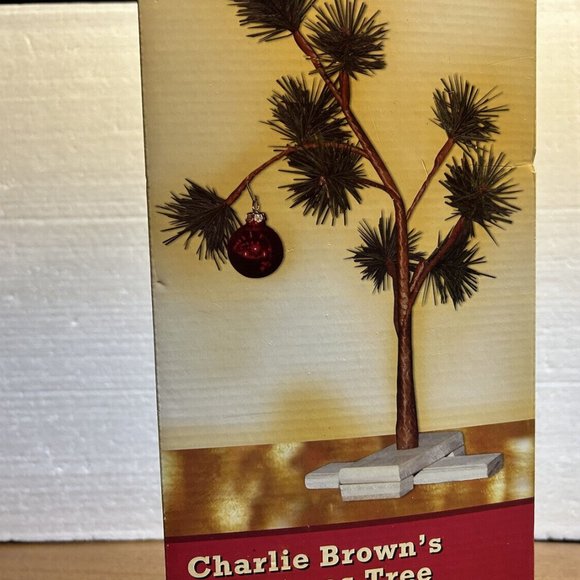 Charlie Brown Christmas Tree with Red Ornament 18 In Tall - Picture 13 of 14